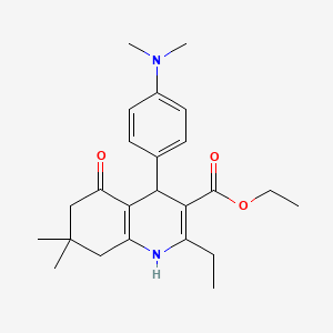 Ethyl 4-[4-(dimethylamino)phenyl]-2-ethyl-7,7-dimethyl-5-oxo-1,4,5,6,7,8-hexahydroquinoline-3-carboxylate