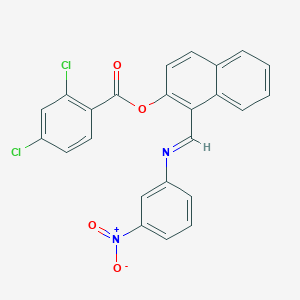 [1-[(3-nitrophenyl)iminomethyl]naphthalen-2-yl] 2,4-dichlorobenzoate