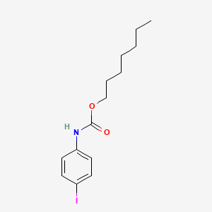 molecular formula C14H20INO2 B11563618 heptyl N-(4-iodophenyl)carbamate 