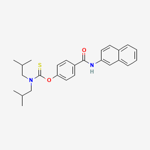 O-[4-(naphthalen-2-ylcarbamoyl)phenyl] bis(2-methylpropyl)carbamothioate