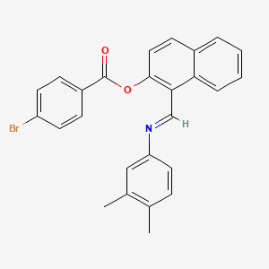 [1-[(3,4-dimethylphenyl)iminomethyl]naphthalen-2-yl] 4-bromobenzoate