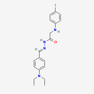 N'-{(E)-[4-(diethylamino)phenyl]methylidene}-2-[(4-iodophenyl)amino]acetohydrazide (non-preferred name)