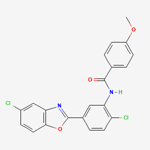 N-[2-chloro-5-(5-chloro-1,3-benzoxazol-2-yl)phenyl]-4-methoxybenzamide