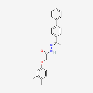 molecular formula C24H24N2O2 B11563749 N'-[(1E)-1-(biphenyl-4-yl)ethylidene]-2-(3,4-dimethylphenoxy)acetohydrazide 