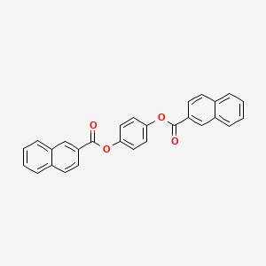 molecular formula C28H18O4 B11563758 Benzene-1,4-diyl dinaphthalene-2-carboxylate 