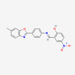 2-[(E)-{[4-(6-methyl-1,3-benzoxazol-2-yl)phenyl]imino}methyl]-4-nitrophenol