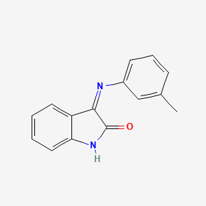 molecular formula C15H12N2O B11563779 3-(3-Methylanilino)indol-2-one CAS No. 33829-03-7