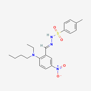 molecular formula C20H26N4O4S B11563797 N'-[(E)-{2-[butyl(ethyl)amino]-5-nitrophenyl}methylidene]-4-methylbenzenesulfonohydrazide 