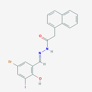 N'-[(E)-(5-bromo-2-hydroxy-3-iodophenyl)methylidene]-2-(naphthalen-1-yl)acetohydrazide