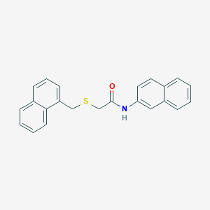 molecular formula C23H19NOS B11563820 N-Naphthalen-2-yl-2-(naphthalen-1-ylmethylsulfanyl)-acetamide 