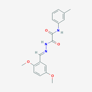 molecular formula C18H19N3O4 B11563874 2-(2-(2,5-Dimethoxybenzylidene)hydrazino)-N-(3-methylphenyl)-2-oxoacetamide 