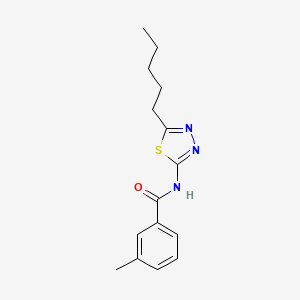 3-methyl-N-(5-pentyl-1,3,4-thiadiazol-2-yl)benzamide