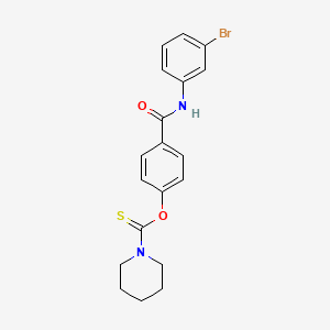 molecular formula C19H19BrN2O2S B11563941 O-{4-[(3-bromophenyl)carbamoyl]phenyl} piperidine-1-carbothioate 