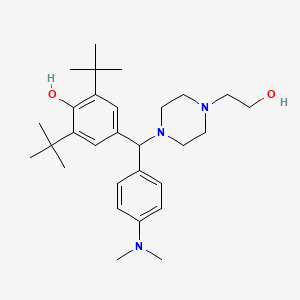 2,6-Di-tert-butyl-4-{[4-(dimethylamino)phenyl][4-(2-hydroxyethyl)piperazin-1-yl]methyl}phenol