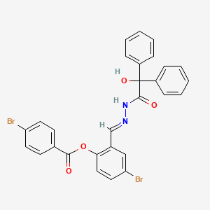 4-bromo-2-[(E)-{2-[hydroxy(diphenyl)acetyl]hydrazinylidene}methyl]phenyl 4-bromobenzoate