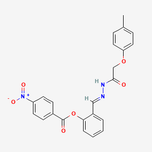 2-[(E)-{2-[(4-methylphenoxy)acetyl]hydrazinylidene}methyl]phenyl 4-nitrobenzoate