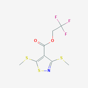 2,2,2-Trifluoroethyl 3,5-bis(methylsulfanyl)-1,2-thiazole-4-carboxylate