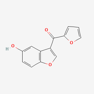 molecular formula C13H8O4 B11564012 Methanone, (5-hydroxy-3-benzofuryl)(2-furyl)- 