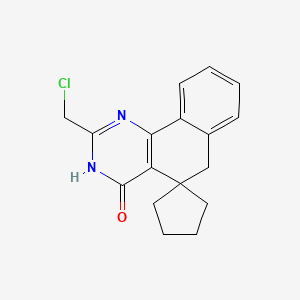 molecular formula C17H17ClN2O B11564016 2-(chloromethyl)-6H-spiro[benzo[h]quinazoline-5,1'-cyclopentan]-4-ol 