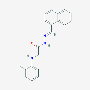 molecular formula C20H19N3O B11564041 2-[(2-Methylphenyl)amino]-N'-[(E)-(naphthalen-1-YL)methylidene]acetohydrazide 