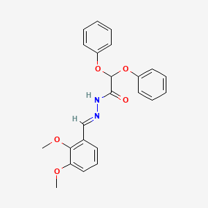 molecular formula C23H22N2O5 B11564043 N'-[(E)-(2,3-dimethoxyphenyl)methylidene]-2,2-diphenoxyacetohydrazide 