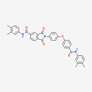 N-(3,4-dimethylphenyl)-2-(4-{4-[(3,4-dimethylphenyl)carbamoyl]phenoxy}phenyl)-1,3-dioxo-2,3-dihydro-1H-isoindole-5-carboxamide