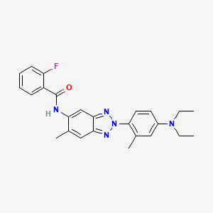 N-{2-[4-(diethylamino)-2-methylphenyl]-6-methyl-2H-1,2,3-benzotriazol-5-yl}-2-fluorobenzamide