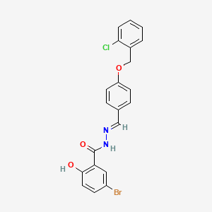 5-bromo-N'-[(E)-{4-[(2-chlorobenzyl)oxy]phenyl}methylidene]-2-hydroxybenzohydrazide