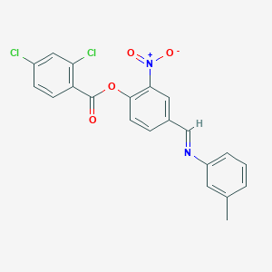 4-[(E)-[(3-Methylphenyl)imino]methyl]-2-nitrophenyl 2,4-dichlorobenzoate