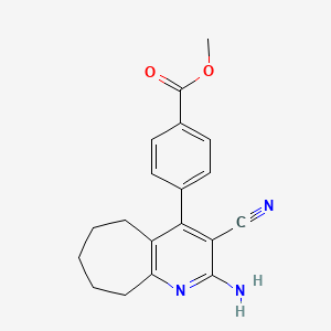 methyl 4-(2-amino-3-cyano-6,7,8,9-tetrahydro-5H-cyclohepta[b]pyridin-4-yl)benzoate