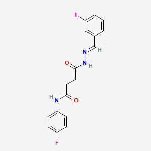 N-(4-fluorophenyl)-4-[(2E)-2-(3-iodobenzylidene)hydrazinyl]-4-oxobutanamide