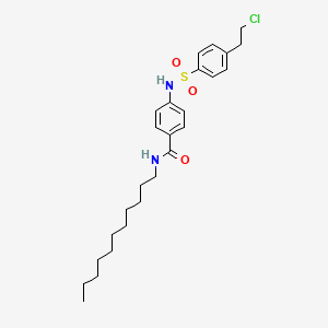 molecular formula C26H37ClN2O3S B11564091 4-({[4-(2-chloroethyl)phenyl]sulfonyl}amino)-N-undecylbenzamide 