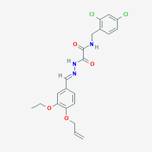 N-(2,4-dichlorobenzyl)-2-{(2E)-2-[3-ethoxy-4-(prop-2-en-1-yloxy)benzylidene]hydrazinyl}-2-oxoacetamide