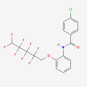 4-chloro-N-{2-[(2,2,3,3,4,4,5,5-octafluoropentyl)oxy]phenyl}benzamide