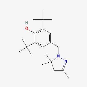 2,6-di-tert-butyl-4-[(3,5,5-trimethyl-4,5-dihydro-1H-pyrazol-1-yl)methyl]phenol