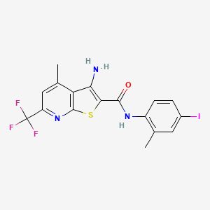 3-amino-N-(4-iodo-2-methylphenyl)-4-methyl-6-(trifluoromethyl)thieno[2,3-b]pyridine-2-carboxamide