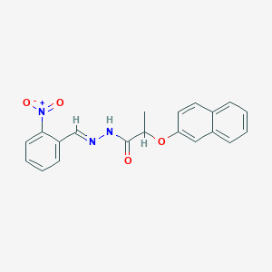 molecular formula C20H17N3O4 B11564139 2-(naphthalen-2-yloxy)-N'-[(E)-(2-nitrophenyl)methylidene]propanehydrazide 