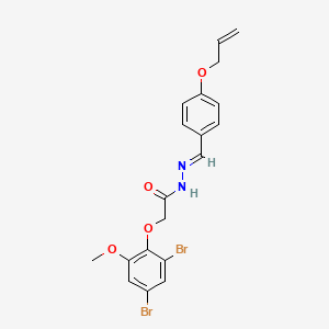 2-(2,4-Dibromo-6-methoxyphenoxy)-N'-[(E)-[4-(prop-2-EN-1-yloxy)phenyl]methylidene]acetohydrazide