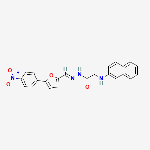 2-[(Naphthalen-2-YL)amino]-N'-[(E)-[5-(4-nitrophenyl)furan-2-YL]methylidene]acetohydrazide