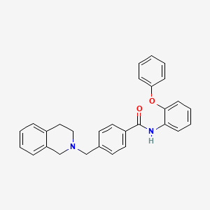 4-(3,4-dihydroisoquinolin-2(1H)-ylmethyl)-N-(2-phenoxyphenyl)benzamide