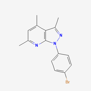 molecular formula C15H14BrN3 B11564177 1-(4-bromophenyl)-3,4,6-trimethyl-1H-pyrazolo[3,4-b]pyridine 