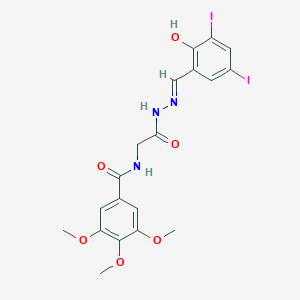 N-({N'-[(E)-(2-Hydroxy-3,5-diiodophenyl)methylidene]hydrazinecarbonyl}methyl)-3,4,5-trimethoxybenzamide