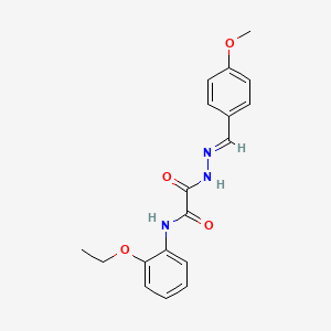 molecular formula C18H19N3O4 B11564180 N-(2-ethoxyphenyl)-2-[(2E)-2-(4-methoxybenzylidene)hydrazinyl]-2-oxoacetamide 