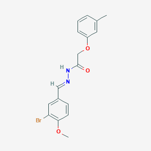 N'-[(E)-(3-bromo-4-methoxyphenyl)methylidene]-2-(3-methylphenoxy)acetohydrazide