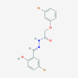 molecular formula C15H12Br2N2O3 B11564189 N'-[(E)-(5-bromo-2-hydroxyphenyl)methylidene]-2-(3-bromophenoxy)acetohydrazide 