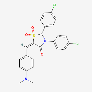 (5E)-2,3-bis(4-chlorophenyl)-5-[4-(dimethylamino)benzylidene]-1,3-thiazolidin-4-one 1,1-dioxide