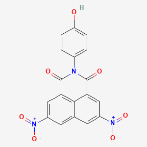 molecular formula C18H9N3O7 B11564229 2-(4-hydroxyphenyl)-5,8-dinitro-1H-benzo[de]isoquinoline-1,3(2H)-dione 