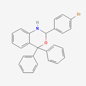 molecular formula C26H20BrNO B11564247 2-(4-bromophenyl)-4,4-diphenyl-1,4-dihydro-2H-3,1-benzoxazine 