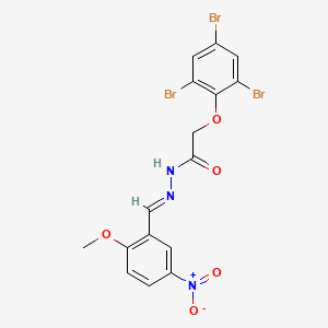 N'-[(E)-(2-methoxy-5-nitrophenyl)methylidene]-2-(2,4,6-tribromophenoxy)acetohydrazide