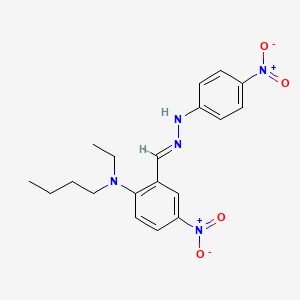 N-butyl-N-ethyl-4-nitro-2-{(E)-[2-(4-nitrophenyl)hydrazinylidene]methyl}aniline